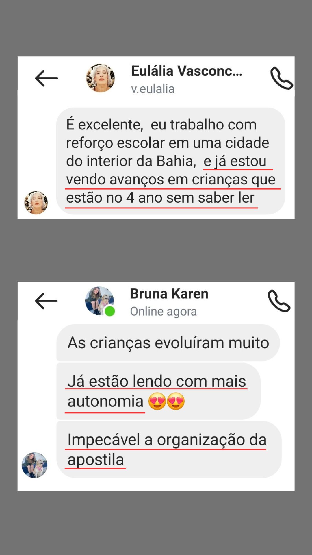 Depoimento de professora sobre o Kit Destrave a Leitura