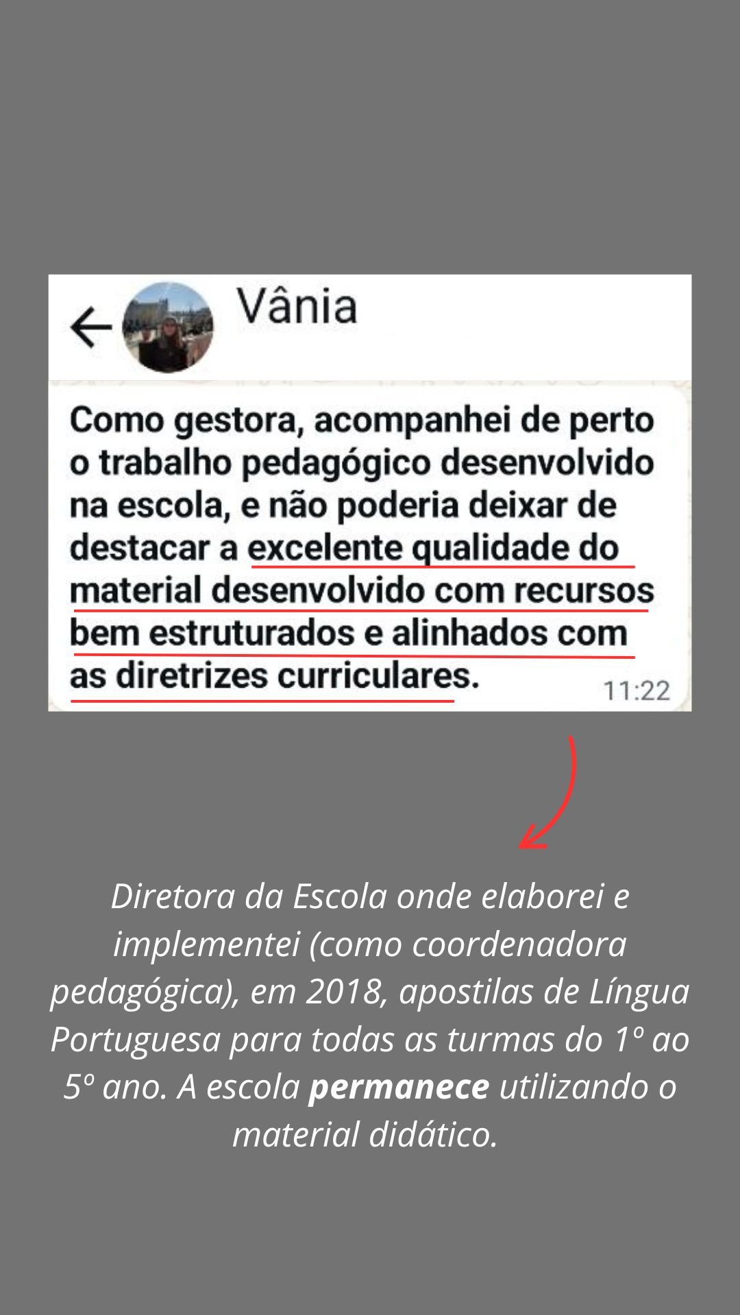 Depoimento de professora sobre o Kit Destrave a Leitura