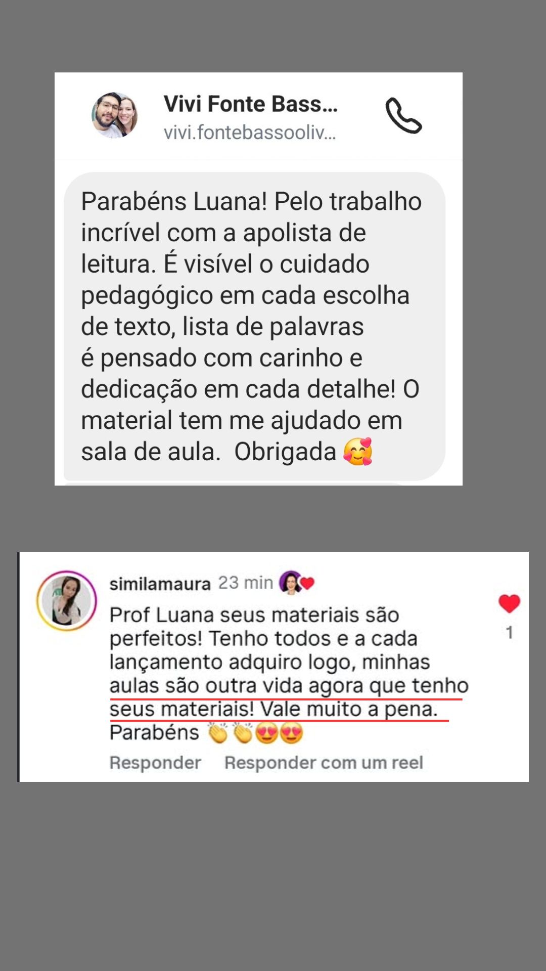 Depoimento de professora sobre o Kit Destrave a Leitura