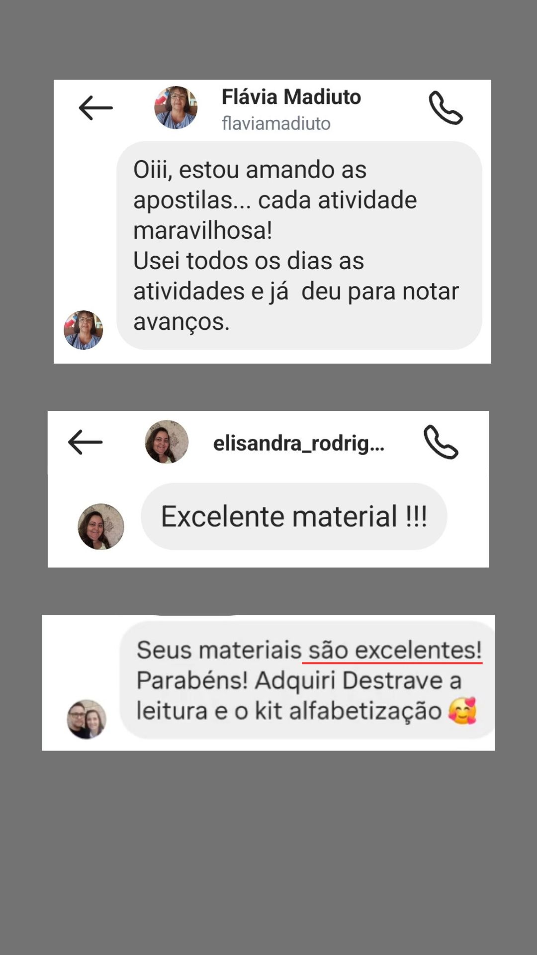 Depoimento de professora sobre o Kit Destrave a Leitura