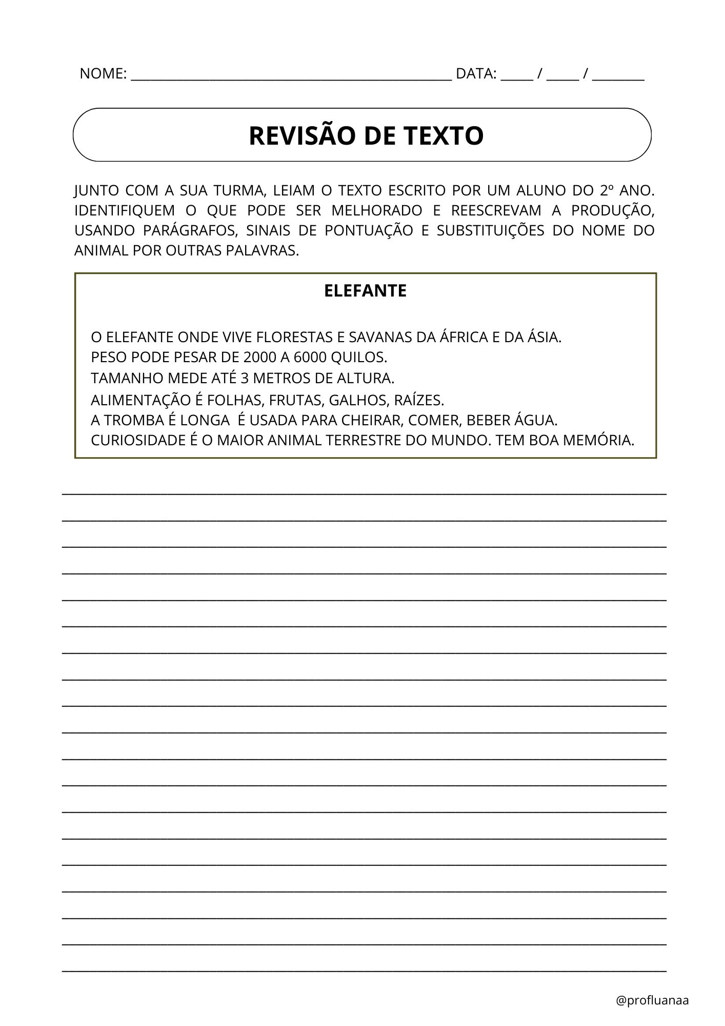 Atividade de produção de texto - página 70