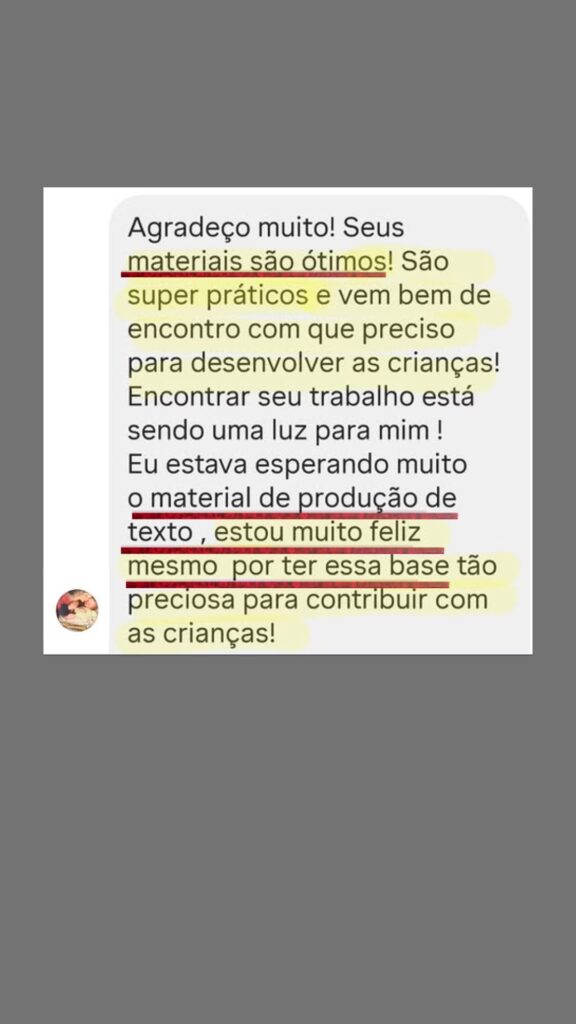 Depoimento de professora
