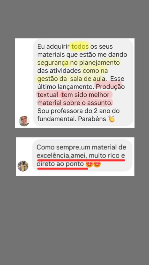 Depoimento de professora
