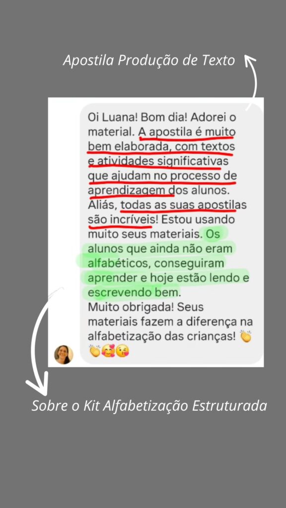 Depoimento de professora