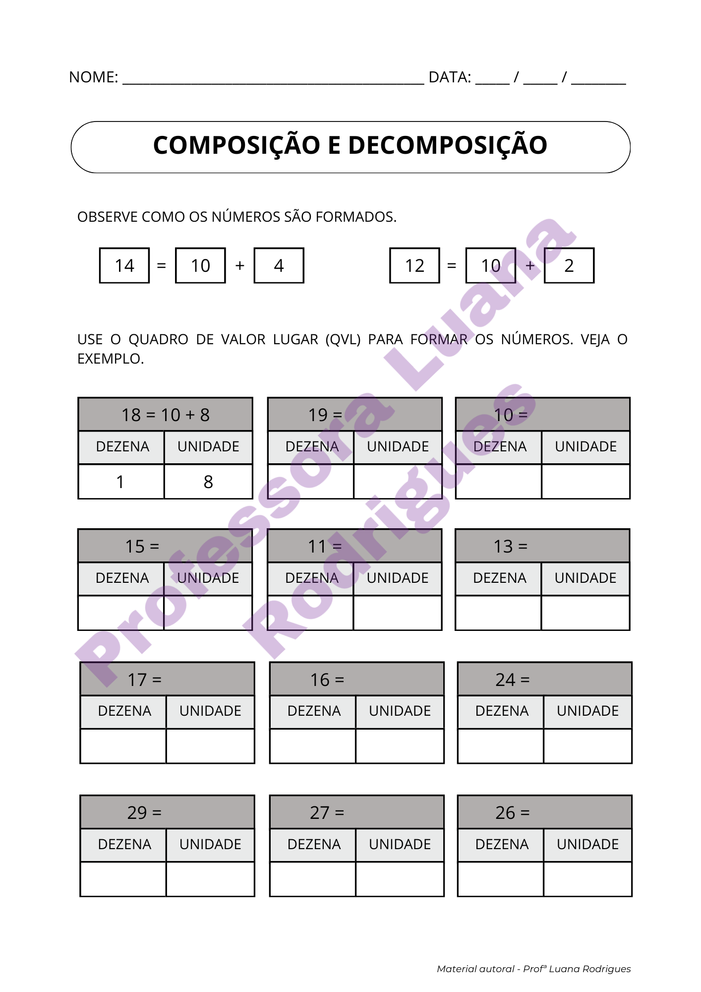 Página do Caderno do Aluno Volume 1