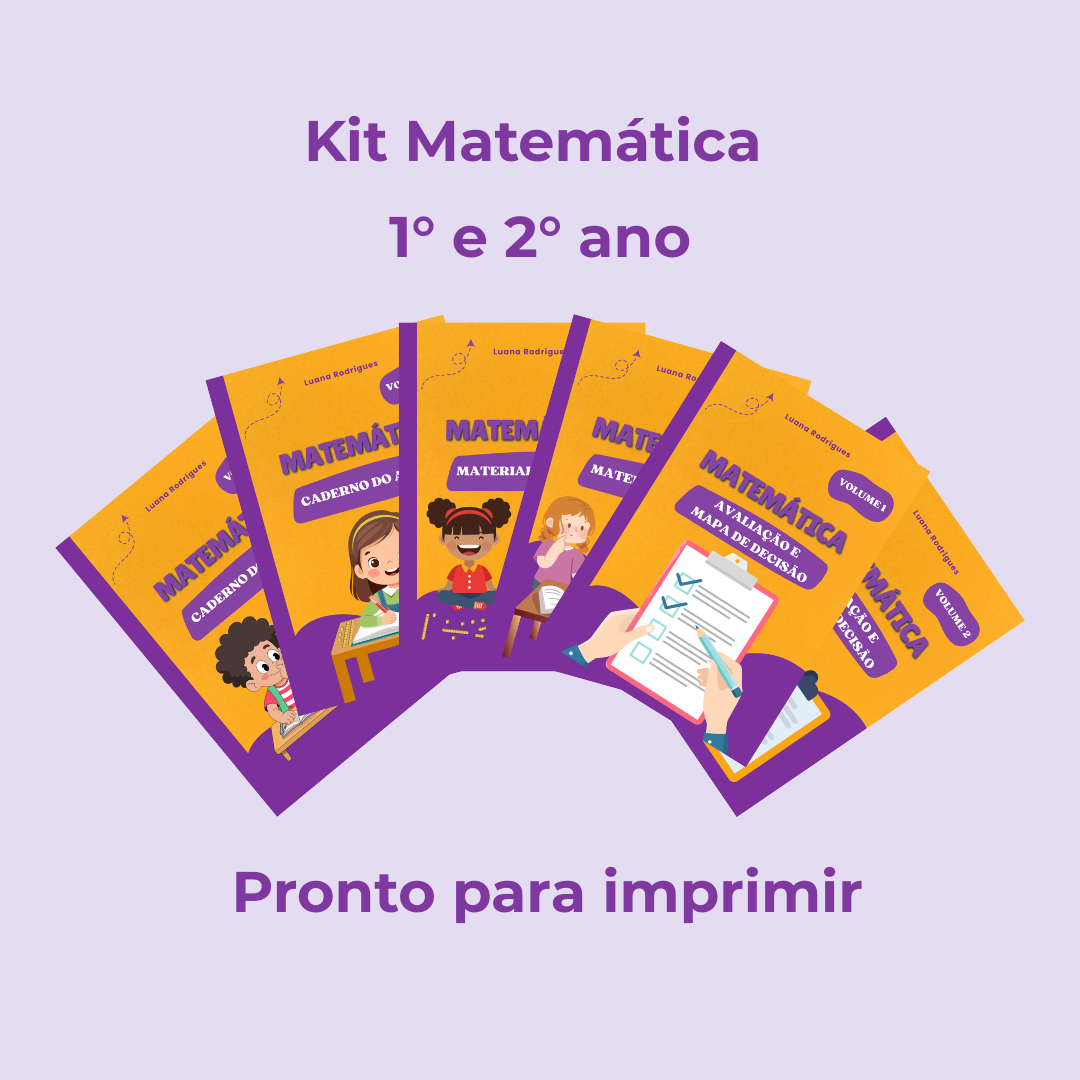 Kit Matemática — apostilas de matemática dos Volumes 1 e 2 para o 1º e 2º ano