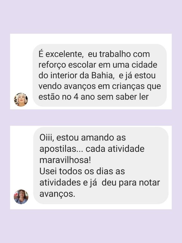 Depoimento — avanços no reforço escolar