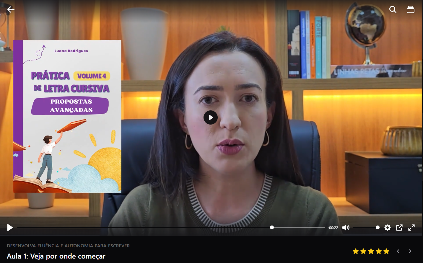 Print das aulas do Método Cursiva Fluente