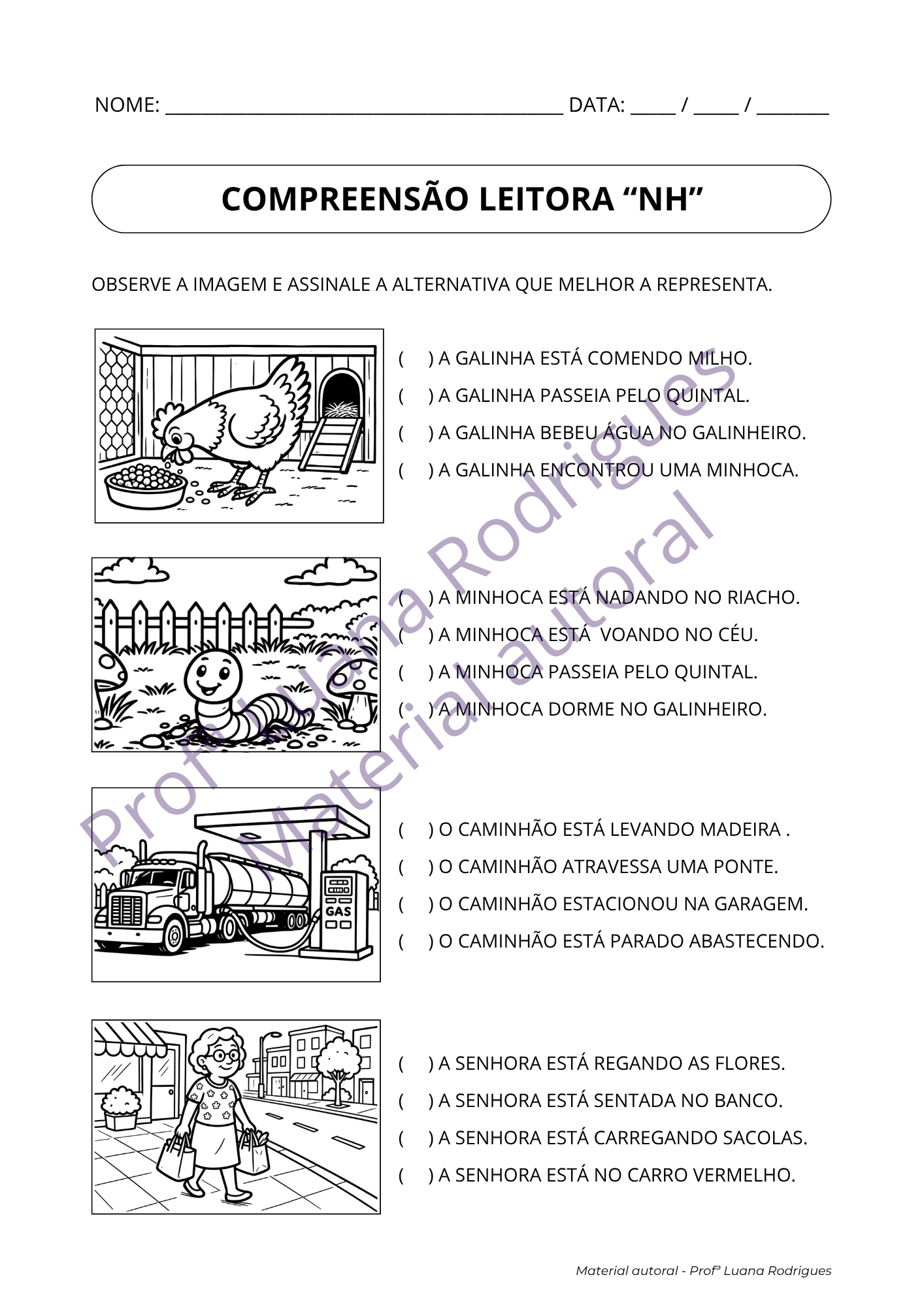 Atividade de alfabetização 11 — material da Comunidade Alfabetização Estruturada