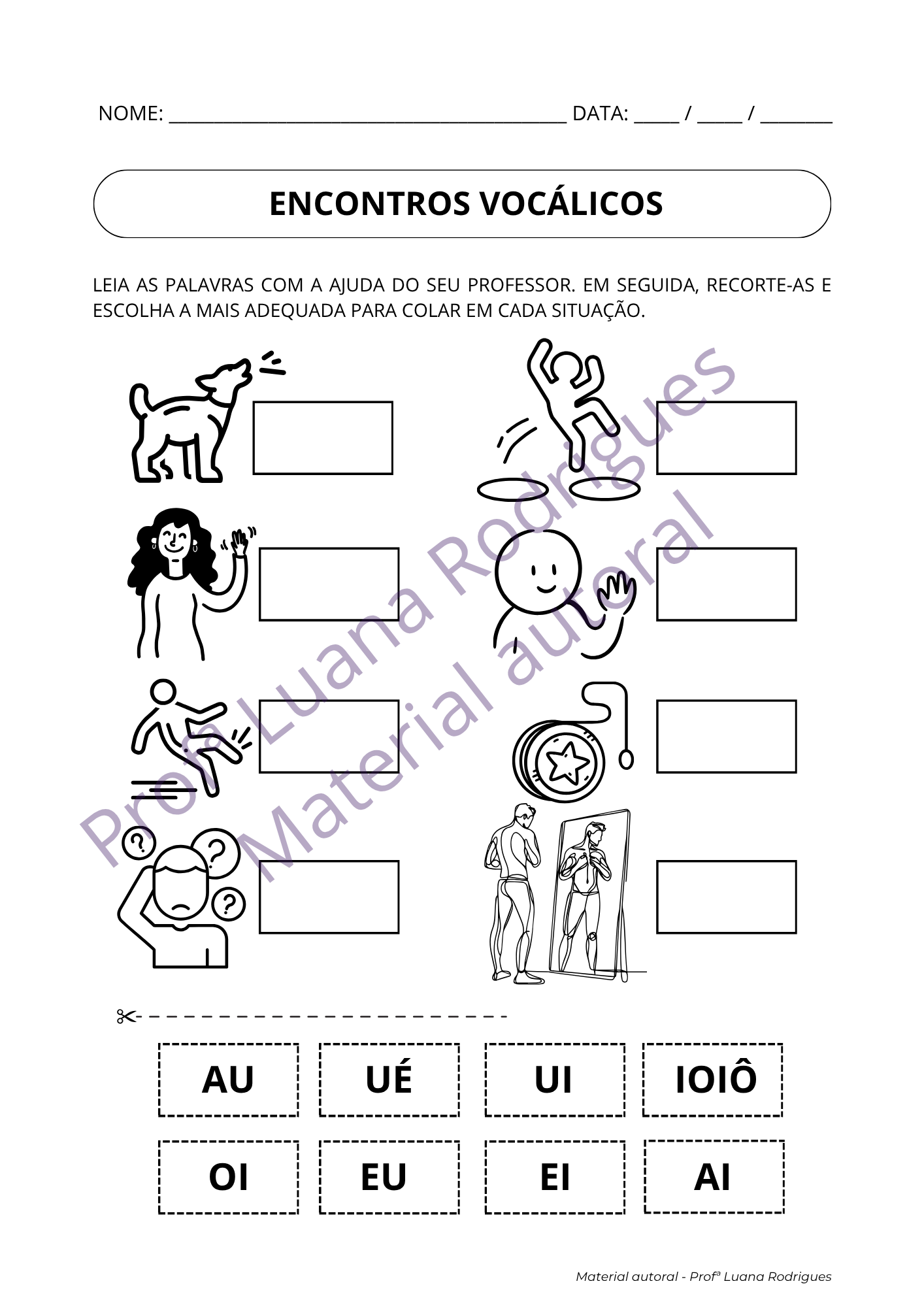 Atividade de alfabetização 2 — material da Comunidade Alfabetização Estruturada