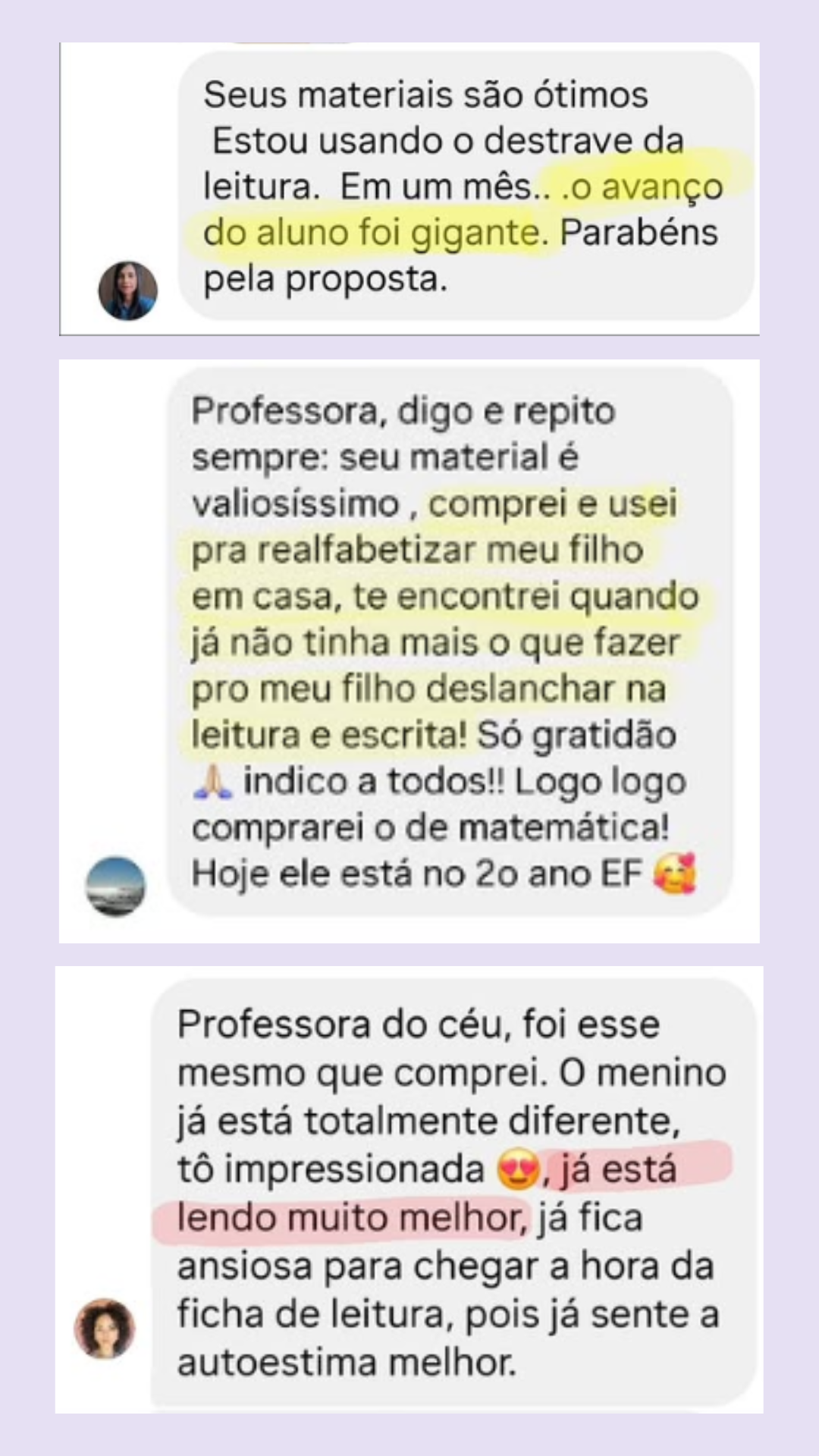 Depoimento de professora sobre o Kit Destrave a Leitura