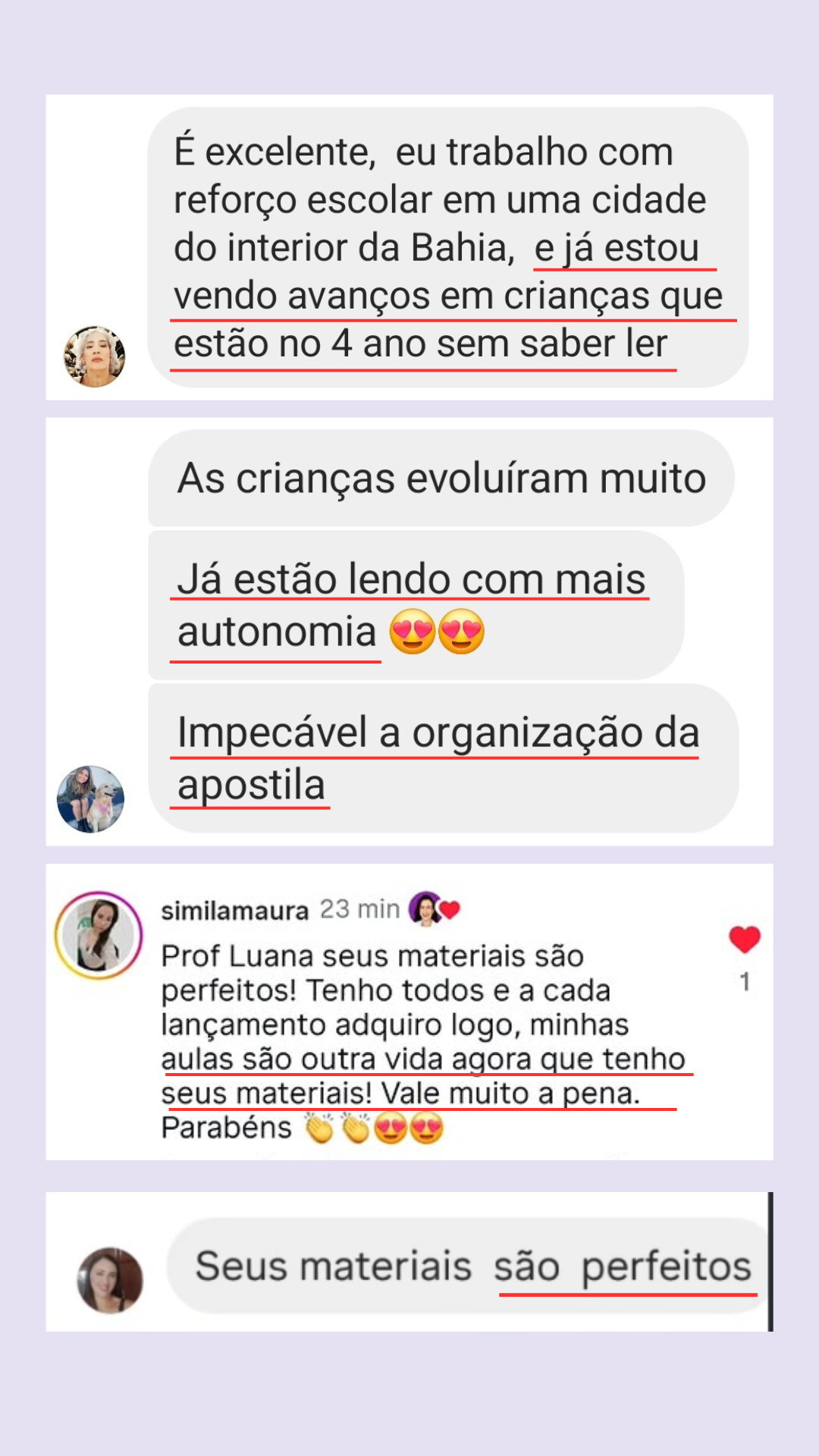 Depoimento de professora sobre o Kit Destrave a Leitura