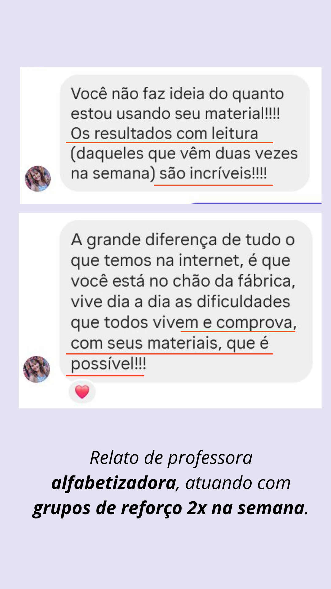 Depoimento de professora sobre o Kit Destrave a Leitura