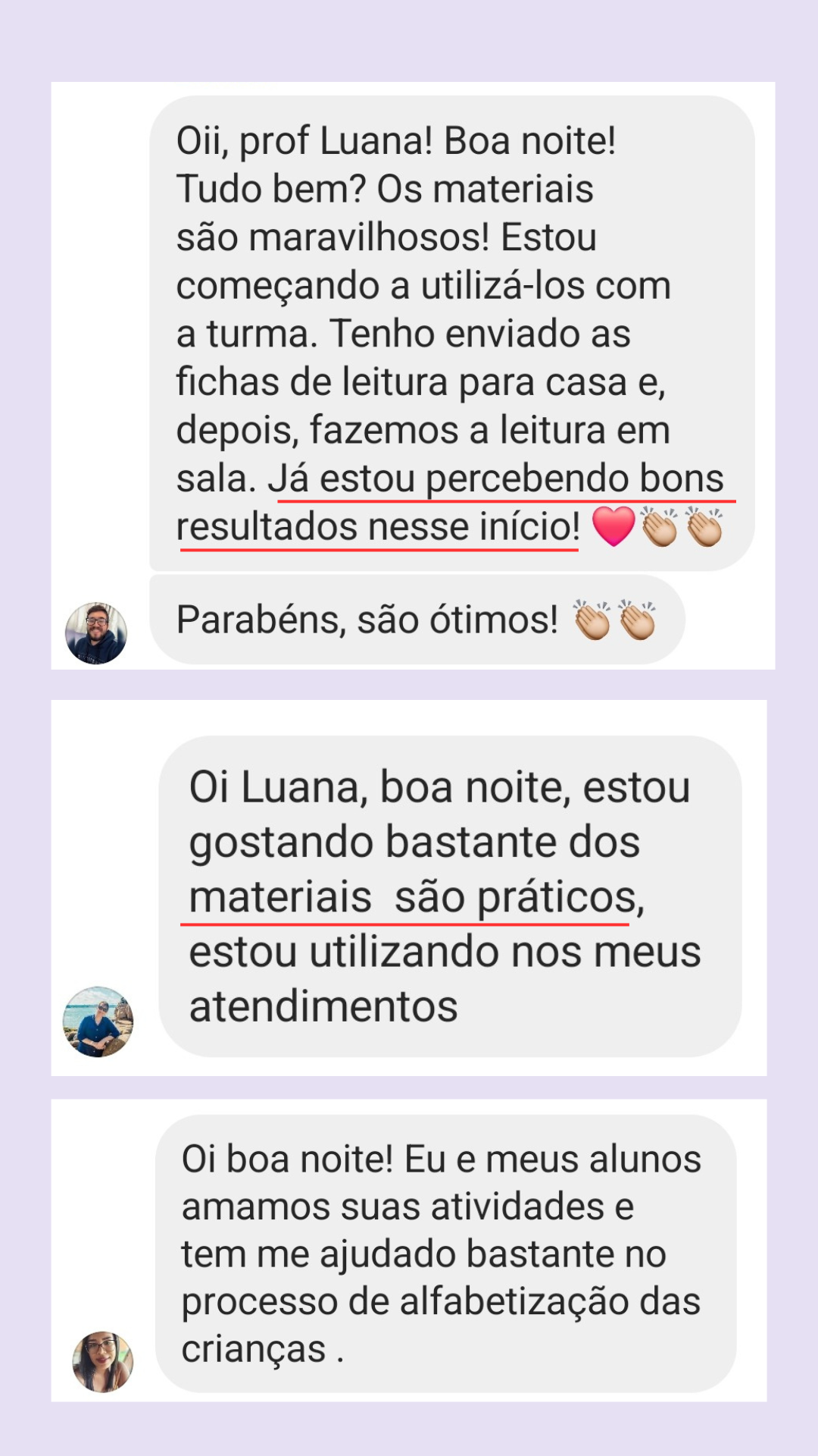 Depoimento de professora sobre o Kit Destrave a Leitura
