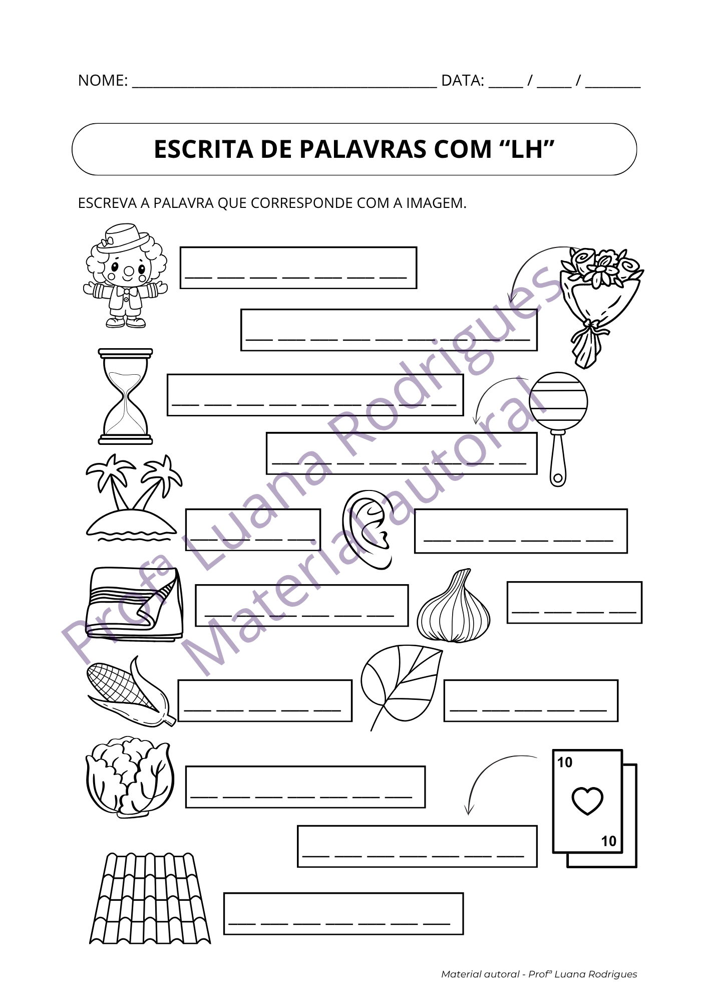 Atividade de alfabetização 7 — material da Comunidade Alfabetização Estruturada