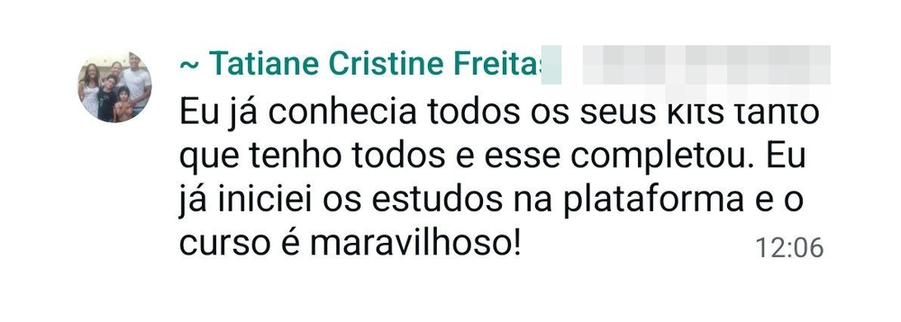 Depoimento de professora