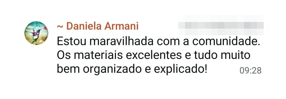 Depoimento de professora