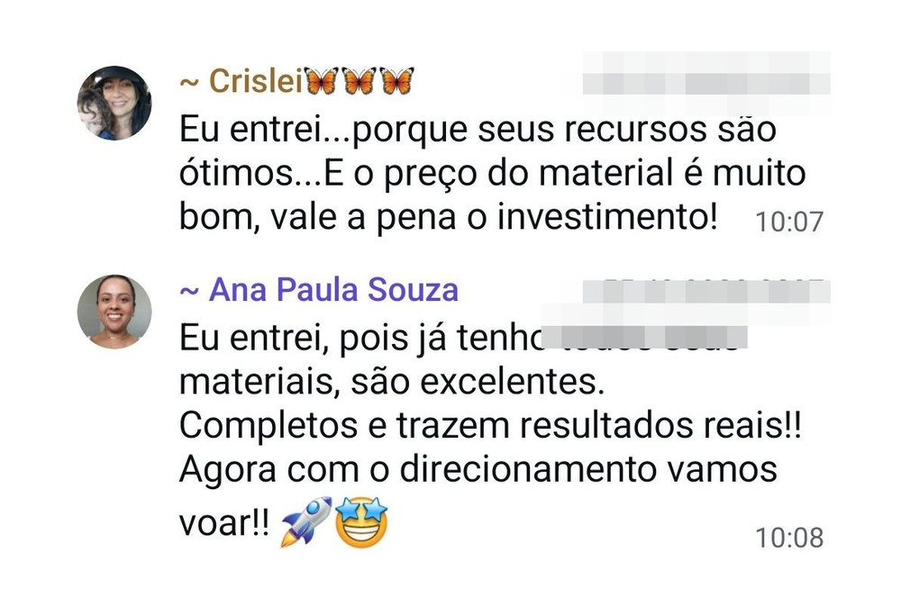 Depoimento de professora