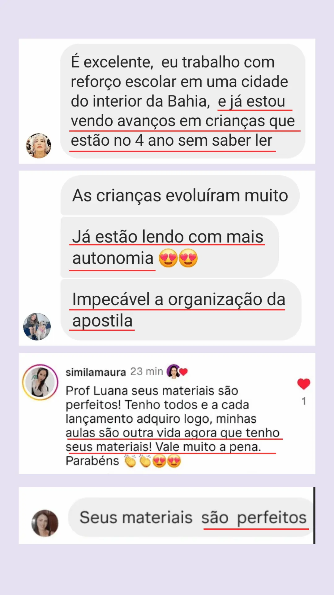 Depoimento de professora sobre o Kit Destrave a Leitura