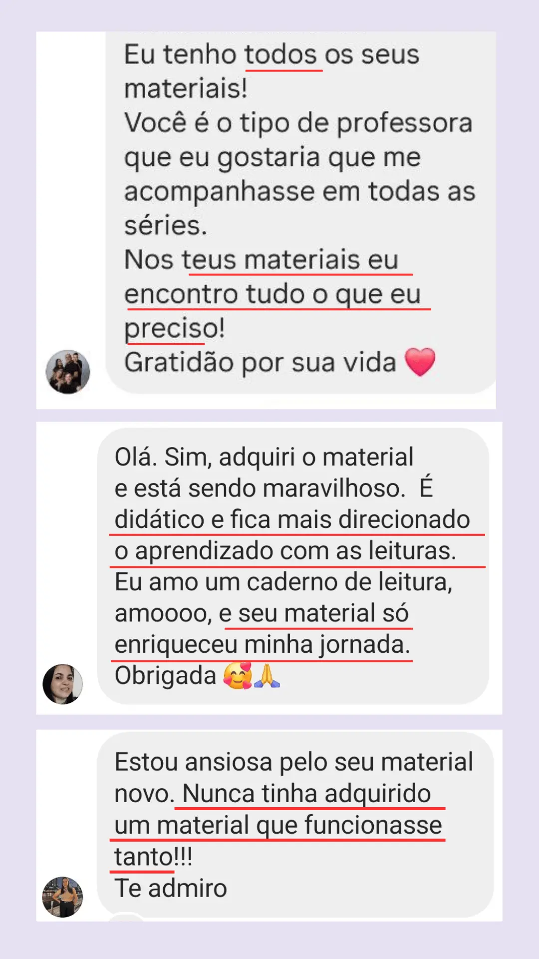 Depoimento de professora sobre o Kit Destrave a Leitura