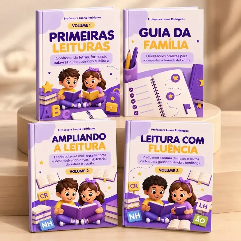 Coleção Jornada da Leitura — Volumes 1, 2, 3 e Guia da Família