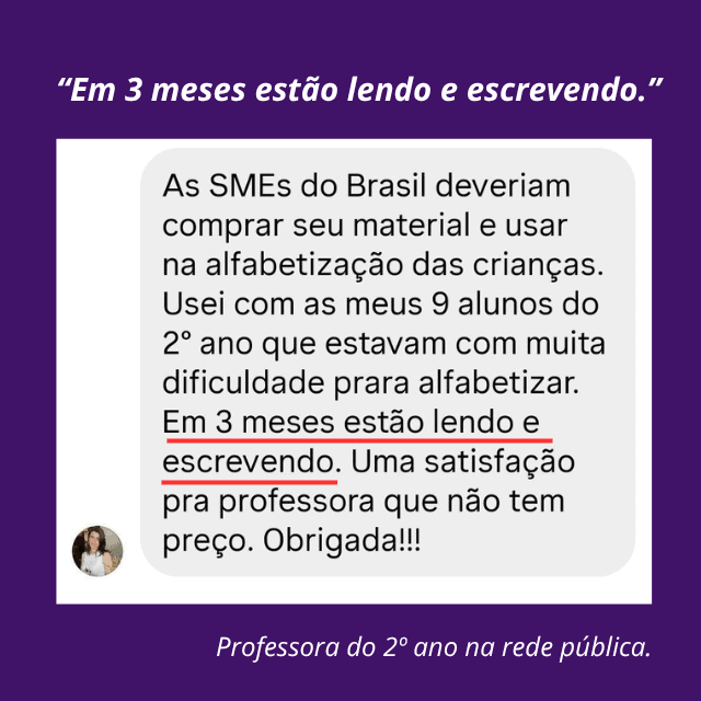 Depoimento de professora do 2º ano