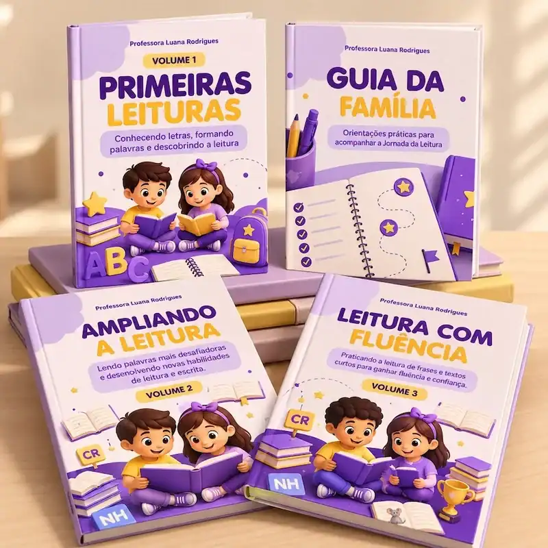 Coleção Jornada da Leitura — Volumes 1, 2, 3 e Guia da Família