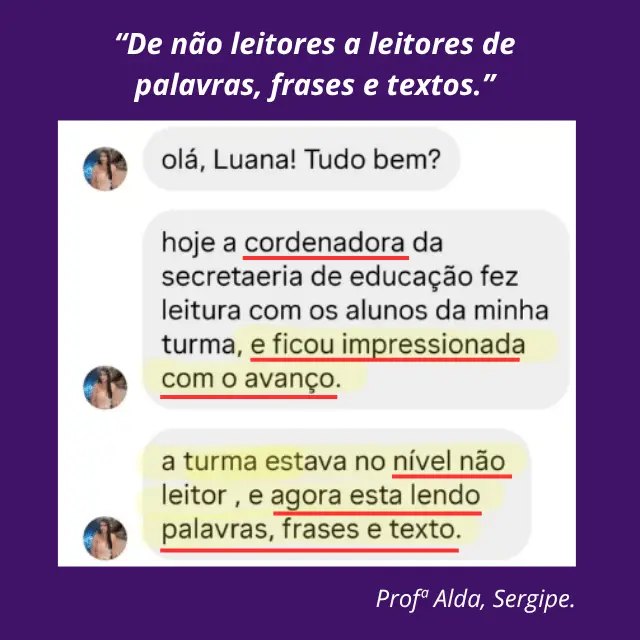 Depoimento de professora sobre o Kit Alfabetização Estruturada (1 de 4)